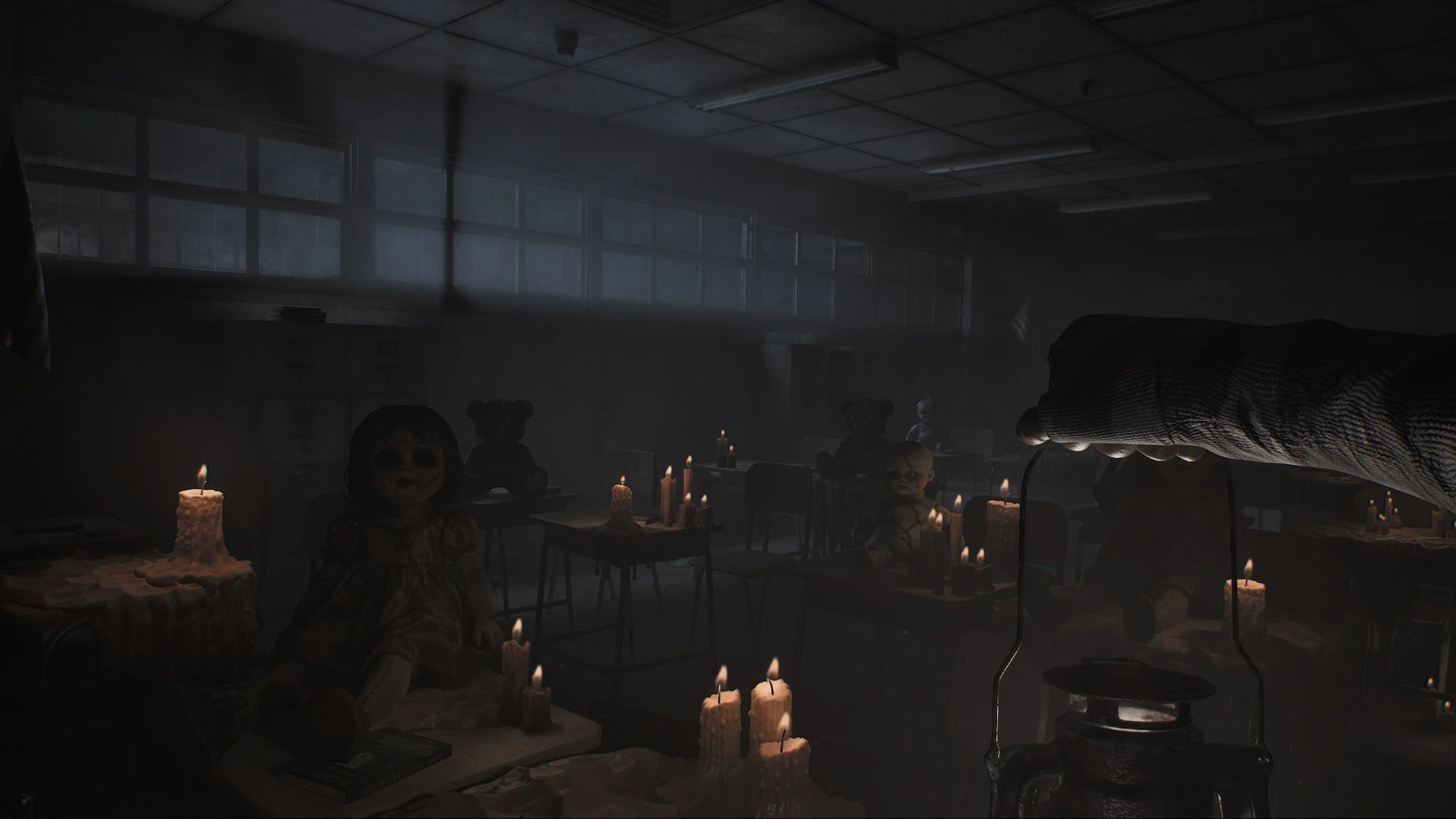 Explore an abandoned orphanage surrounded by an endless black ocean