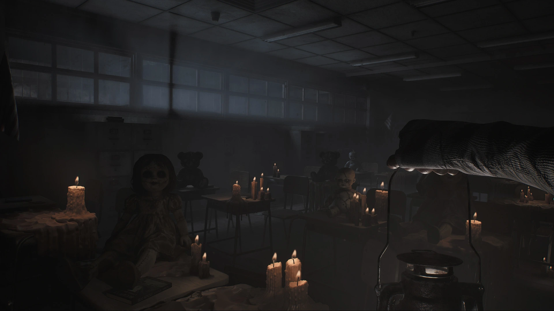 Explore an abandoned orphanage surrounded by an endless black ocean